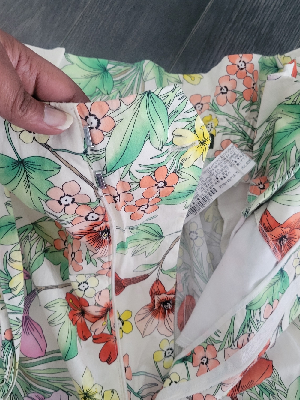 🎈ZARA Woman Wide-leg Floral High Waist Pants XL Spring Boho-chic - Picture 7 of 13